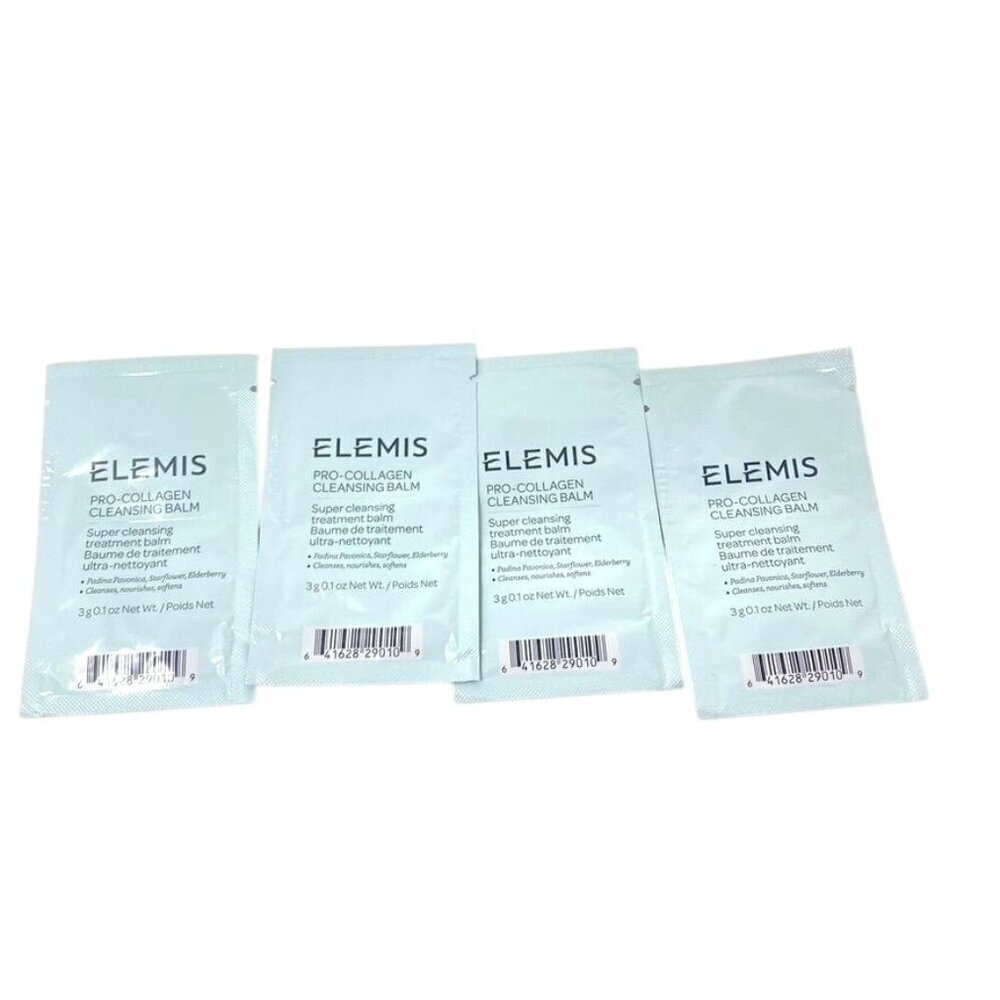 4 Sampler Pack Elemis Pro Collagen Cleansing Balm 0.1 Oz Travel Size